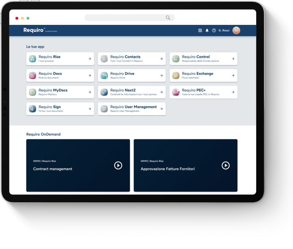 requiro dashboard