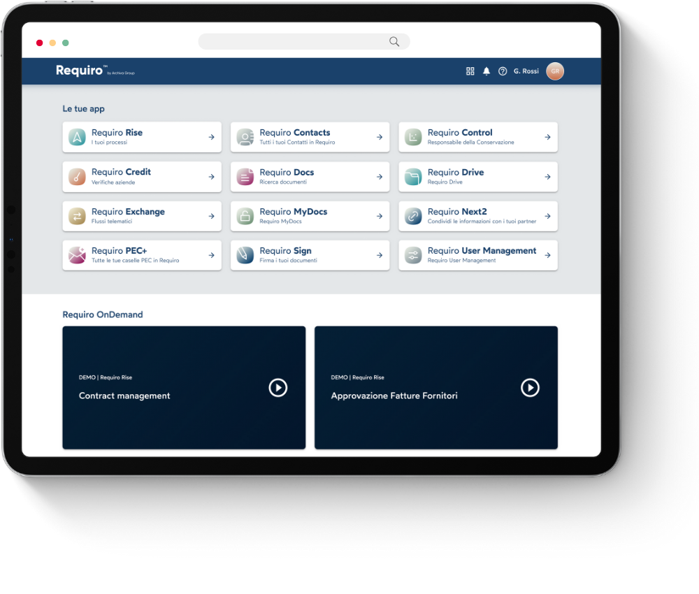 requiro dashboard